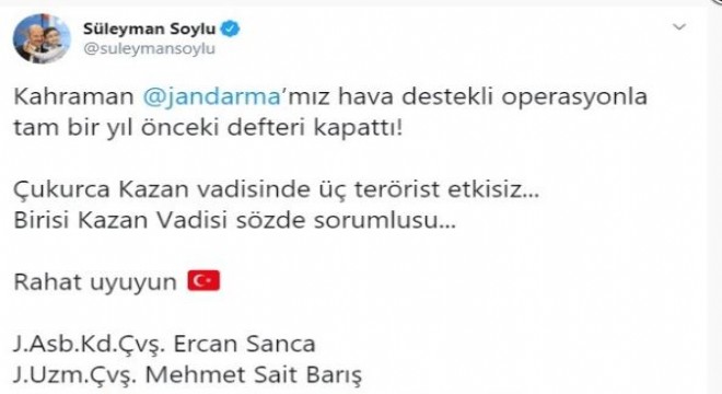 3 terörist etkisiz hale getirildi