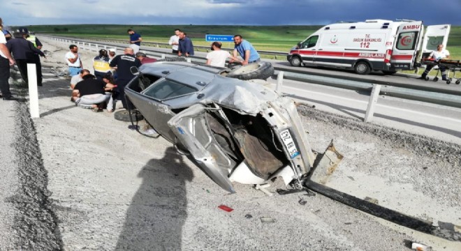 Çayköy yolunda otomobil takla attı: 5 yaralı