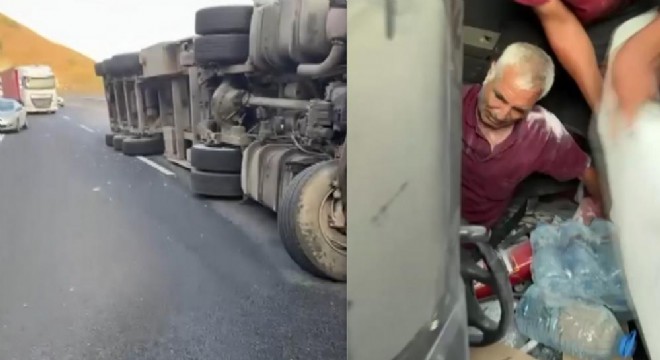 Erzincan-Erzurum karayolunda tır kazası: 1 yaralı