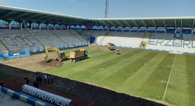 Kazım Karabekir Stadı zemini yenileniyor