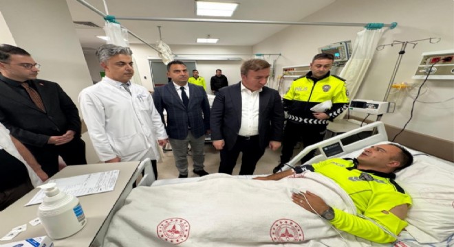 Tercan’da polis aracı kaza yaptı