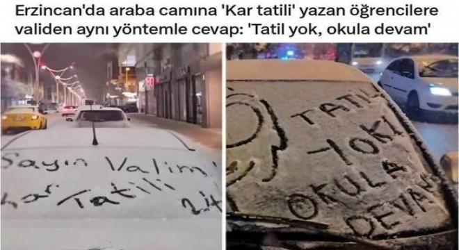 Vali’den öğrenciye kar tatili cevabı