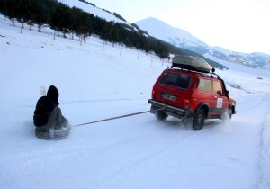 Palandöken’de kar üzerinde tekerlekli adrenalin