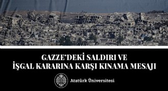 'Gazze’de yaşananlar büyük bir insanlık dramıdır'