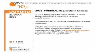2026 YÖKDİL - 1 başvuruları başladı