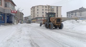 Aşkale'de karla mücadele seferberliği