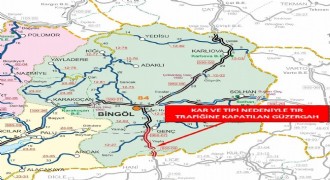 Bingöl - Diyarbakır karayolu tır trafiğine kapandı