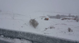 Kızıldağ beyaz örtüye büründü