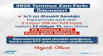 Zam farkları 25 Temmuz'da hesaplara yatırılacak